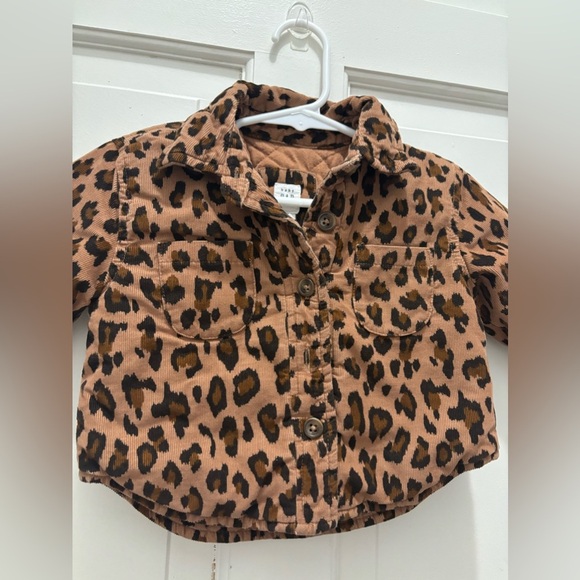 Baby Gap leopard print quilted jacket sz 0-6 months - Picture 2 of 5